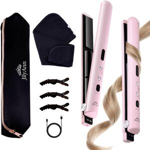 Cordless Hair Straightener & Curler 2-in-1 | Ceramic Flat Iron